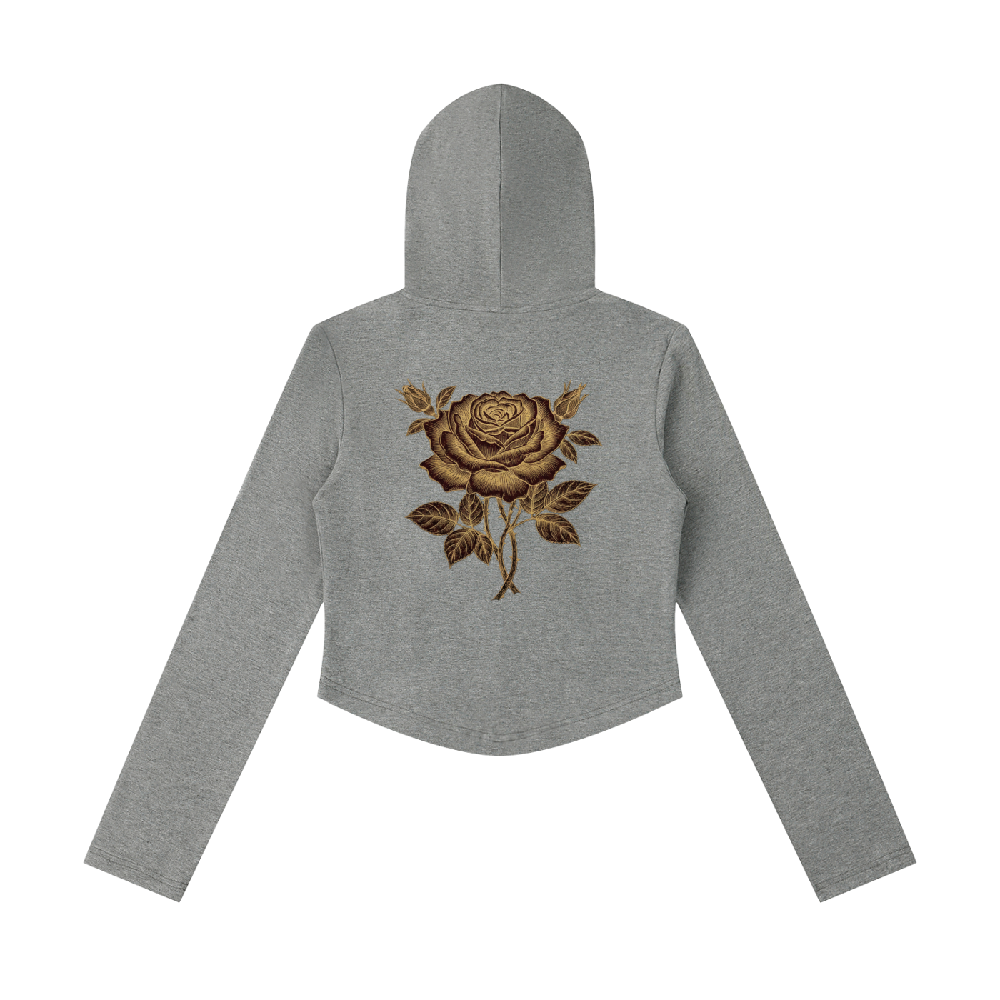 Women's Slim Cropped Full Zip Hoodie
