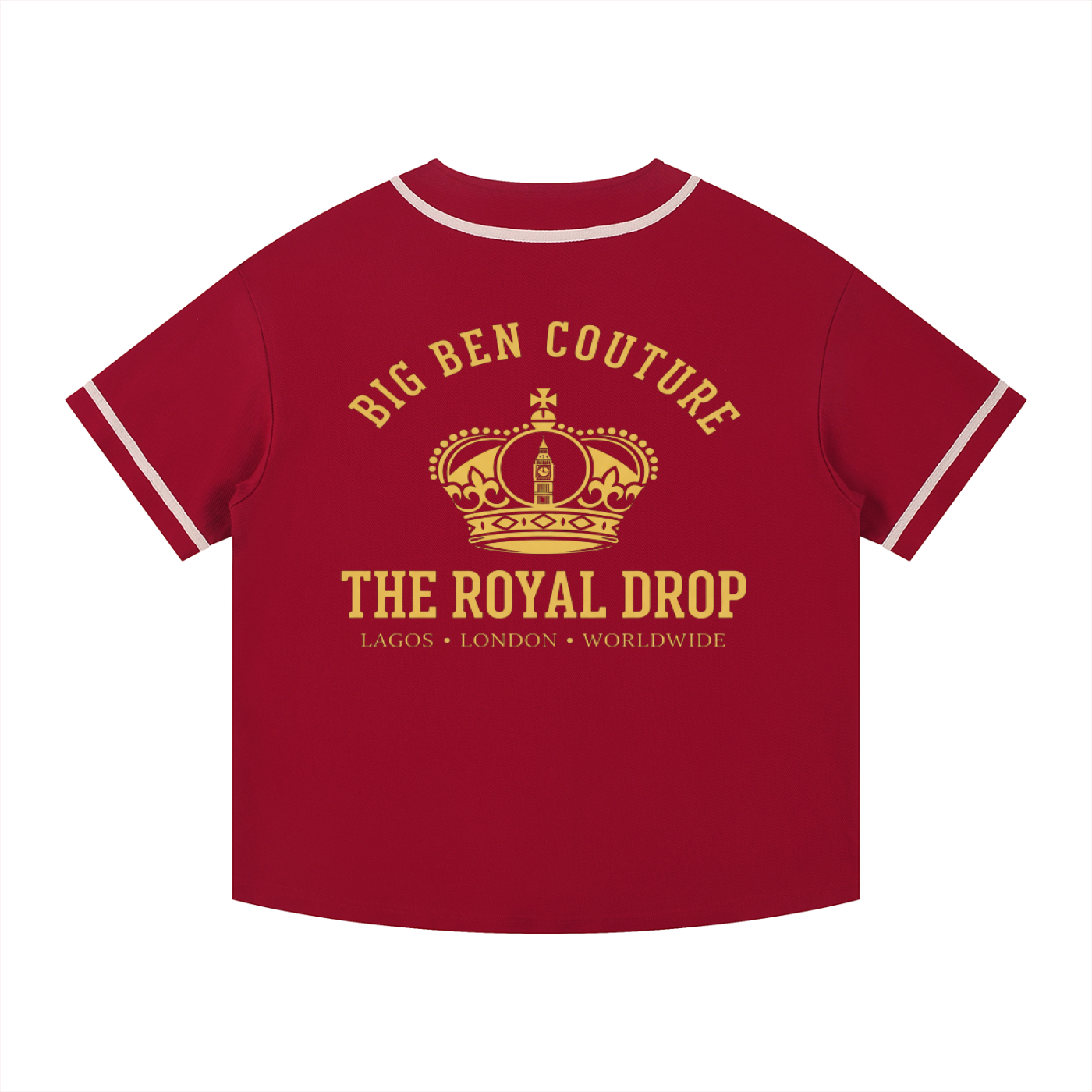 Big Ben Couture — Contrast Piped Button-Up Jersey
