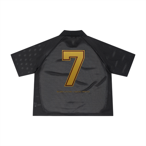 Unisex Striped Mesh Boxy Soccer Jersey