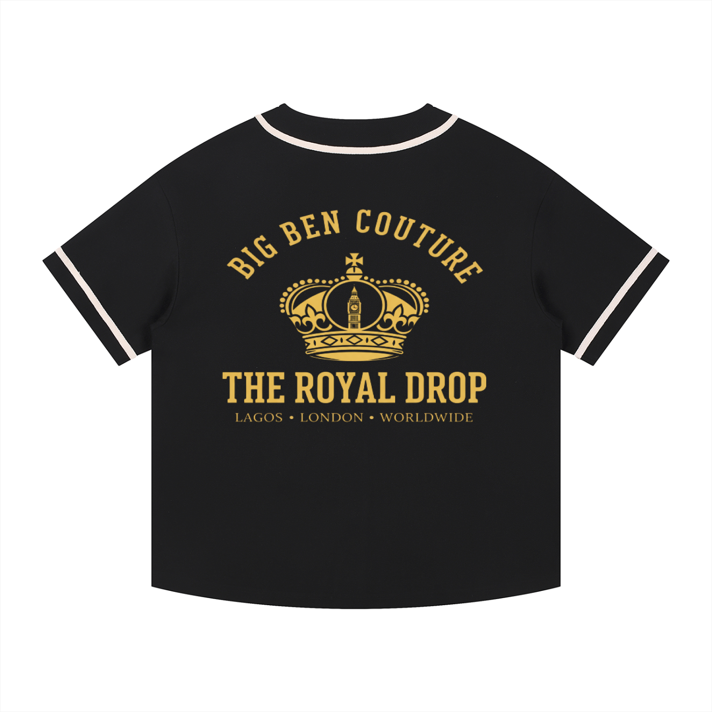 Big Ben Couture — Contrast Piped Button-Up Jersey