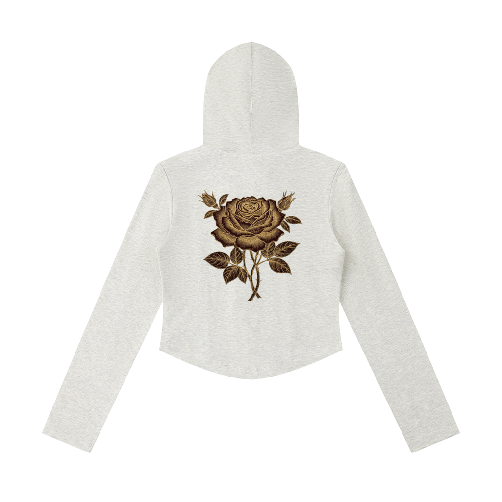 Women's Slim Cropped Full Zip Hoodie