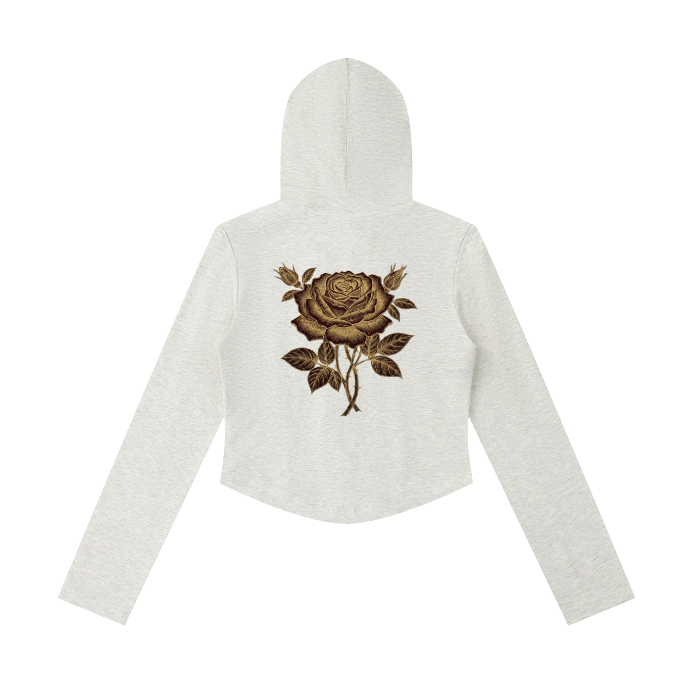 Women's Slim Cropped Full Zip Hoodie