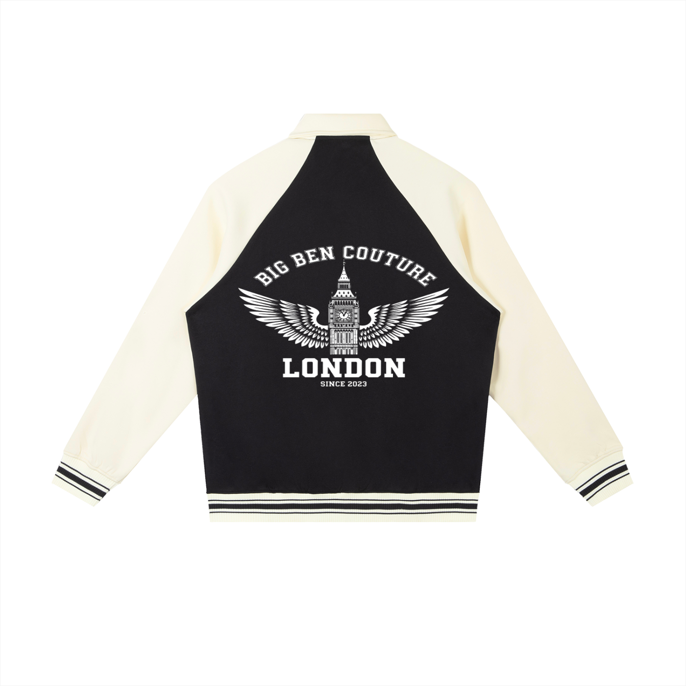 Contrast Raglan Sleeve Baseball Jacket