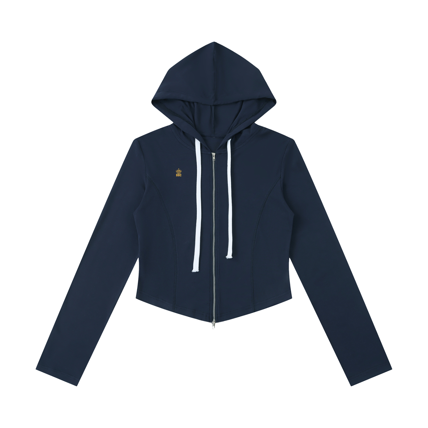 Women's Slim Cropped Full Zip Hoodie