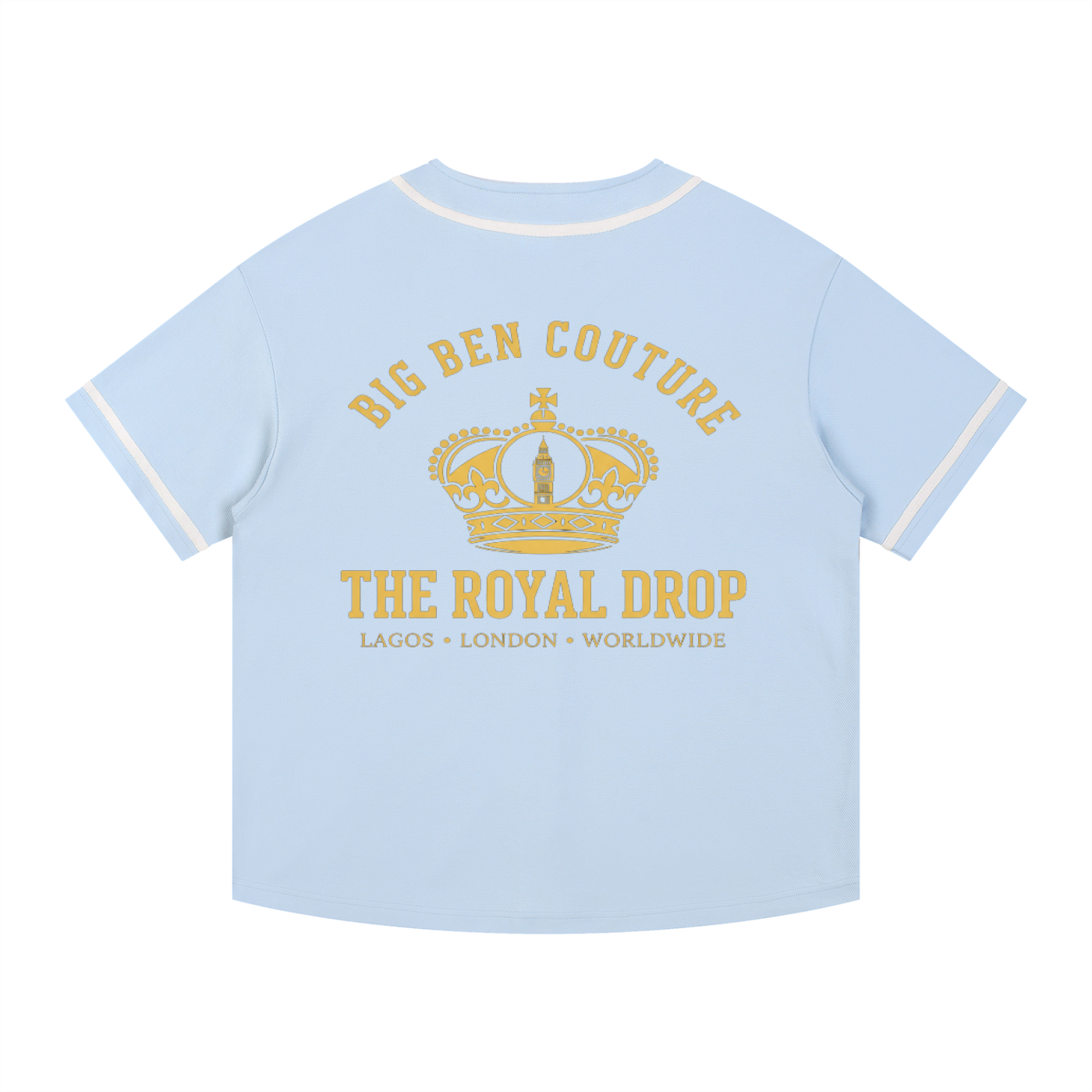Big Ben Couture — Contrast Piped Button-Up Jersey