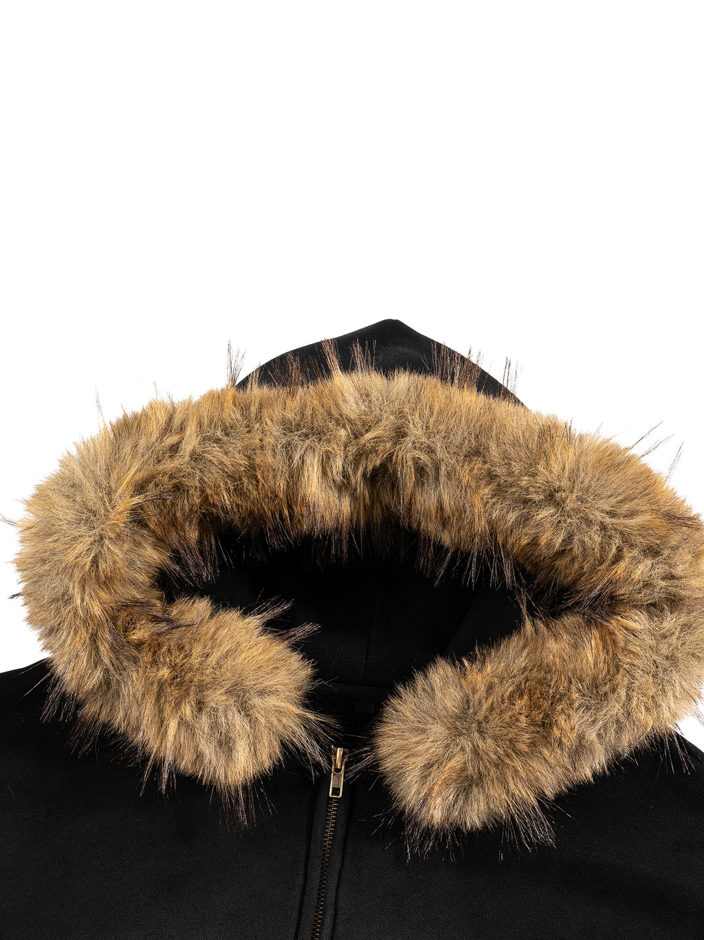 Big Ben Couture — Sun Fade Boxy Detachable Fur Hoodie